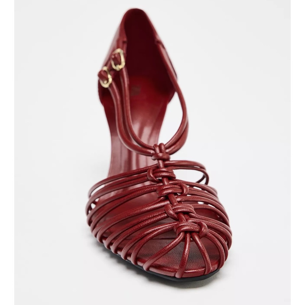 NWT ZARA HEELED FISHERMAN SANDALS SIZE 6 EUR 36